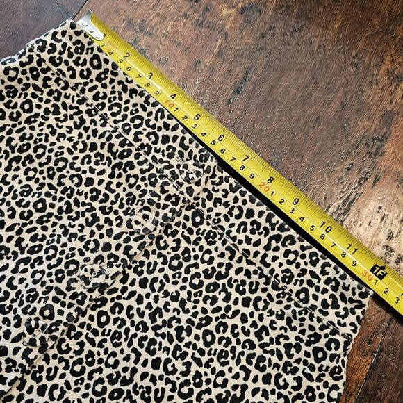 FOREVER 21 Mini Skirt Size S Neutral Cheetah Animal Print Chic 90's Punk Stretch - Picture 4 of 8